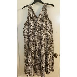 Robbie Bee Brown floral dress